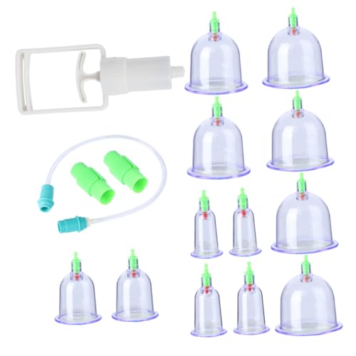 GOOHOCHY - GOOHOCHY 12pièce Set De Pots De Thérapie Par Ventouses Transparent Dispositif De Massage Par Aspiration Flexible Et Pour Corps Traitements Médicaux