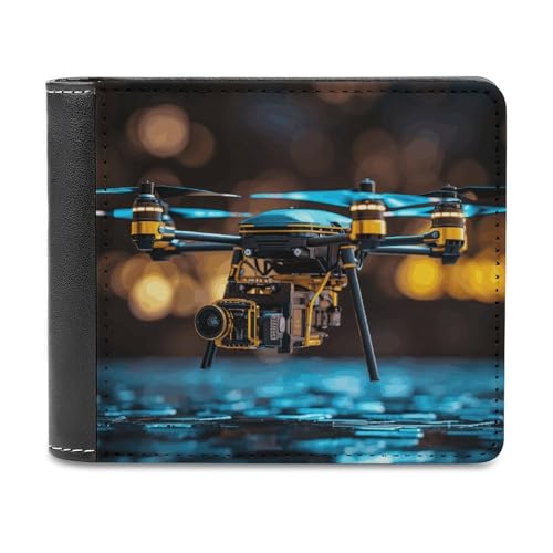 FekiLoot Drone Wallets for Men, Extra Capacity Slim Money