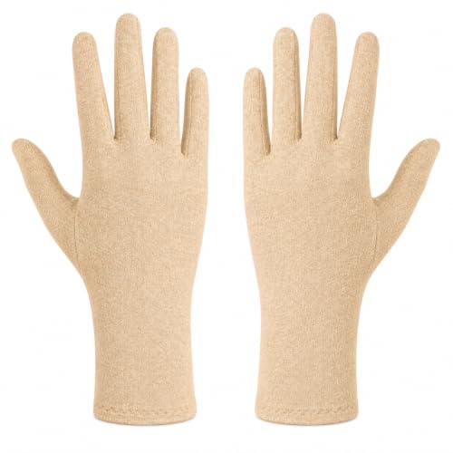 Image of Doctor Developed Nude Arthritis Gloves /Skin Gloves w /Handbook - for Arthritis, Raynauds Disease & Carpal Tunnel, Nude, Medium