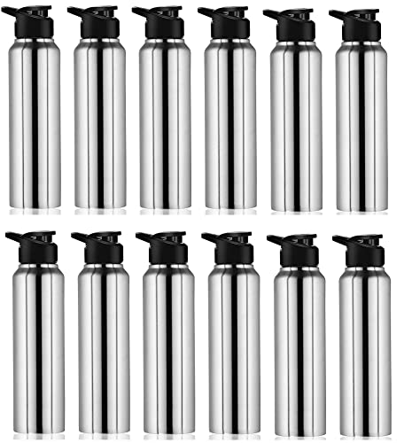 Image of appeasy Stainless Steel Sports Sipper /Modern Stylish Fliptop Leak & Spill Proof Drinking Water Bottle for Outdoor Travel, Yoga, Hiking, Cycling & Camping, 1000 ml (Silver) (12)