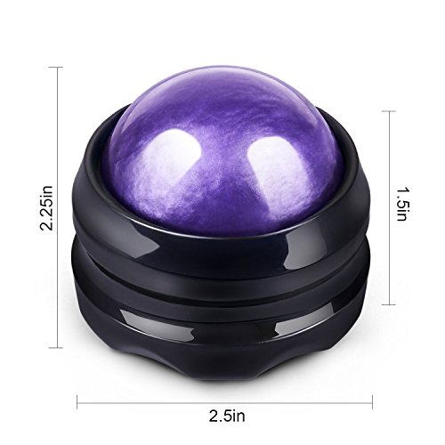Solacium Manual Massage Roller Ball - Massager and Therapy Tool for Sore Muscles, Shoulders, Arms, Neck, Back, Feet, Body, Deep Tissue, Stiffness, Joint Pain, Stress Relief