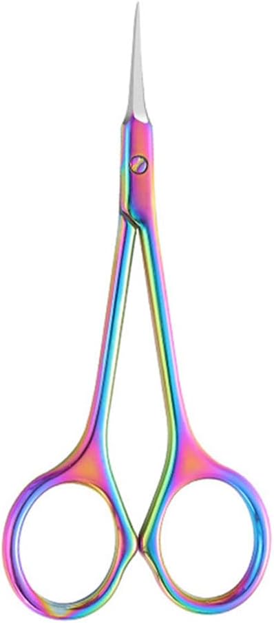 Stainless Steel Cuticle Scissors Remover Suitable for Nail Art Nippers Nail Scissors Manicure Elbow Scissors,Multi
