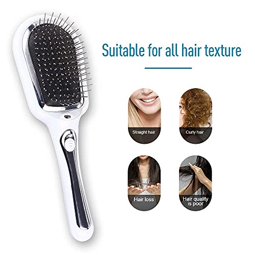 Pente de massagem Pente elétrico Meridian para a cabeça, pente anti-estático para prevenir a queda d