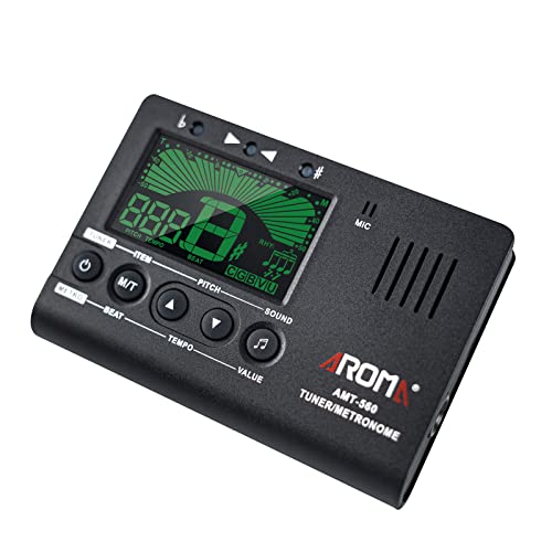 SIMBAE Accordeur électrique AMT-560 Accordeur électrique et métronome micro intégré avec câble de micro 6,3 mm pour guitare, basse, violon, ukulélé, universel portable - Les Beatles, Paul McCartney, John Lennon, RIngo Starr, George Harrison SIMBAE Accordeur électrique AMT-560 Accordeur électrique et métronome micro intégré avec câble de micro 6,3 mm pour guitare, basse, violon, ukulélé, universel portable – Image 3