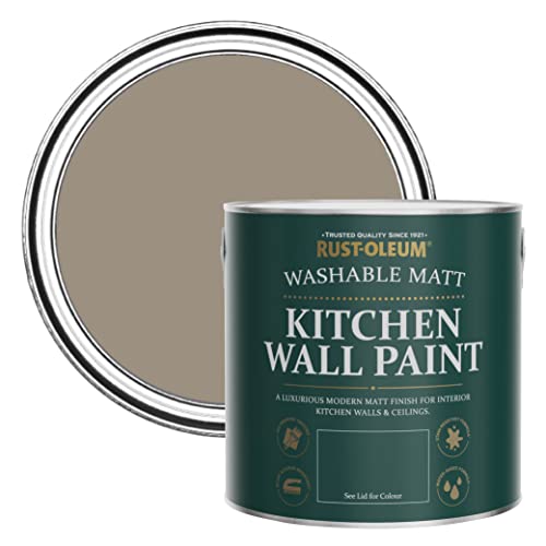 Rust-Oleum Brown Washable Kitchen Wall Paint in Matt Finish - Cocoa 2.5L