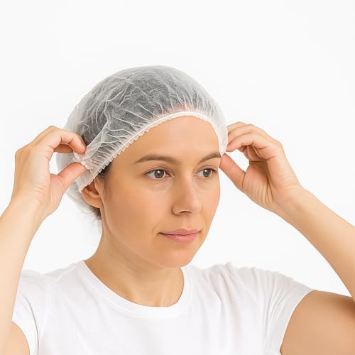 100 Gorros Desechables - Gorro Quirofano Mujer - Cofia Desechable - Gorro Quirofano Hombre - Cofias de Usar y Tirar - Gorros Desechables Estetica - Gorro Sanitario - Cofia