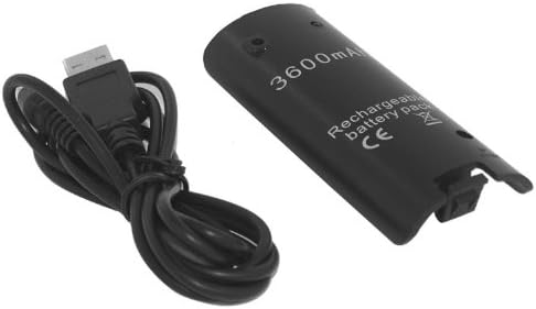 Rechargeable Battery Pack with USB Charger for Nintendo Wii, Black