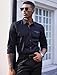 Coofandy Men's Fashion Slim Fit Dress Shirt Casual Exotic Shirt, 01-dark Blue, Medium