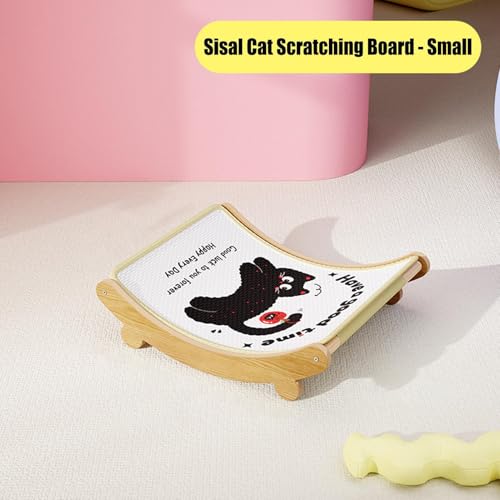 Griffoir pour chat horizontal avec surface interactive pour aiguiser les griffes