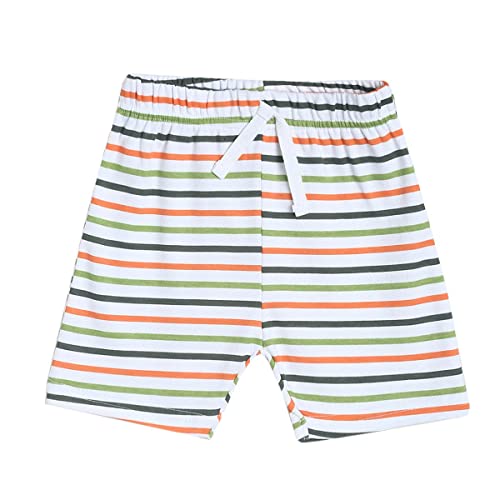 Image of miniklub Infant Boys Multicoloured Striped Cotton Regular Shorts