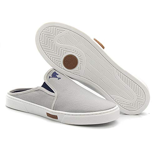 Babuche Slip On Mule Polo Joy Masculino Casual Moderno Cinza Claro 41