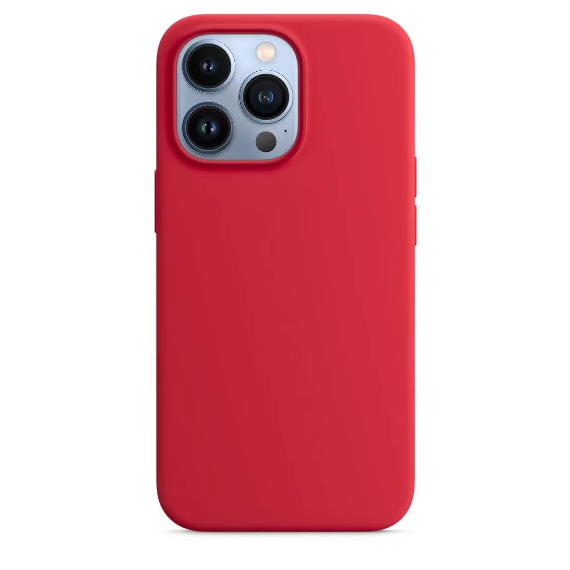 enttgo Silicone Case Compatible with iPhone 13 Pro Max 6.7 inches (Red)
