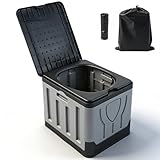 Soontrans Toilette Portable avec Couvercle, WC Portable Robuste Charge...