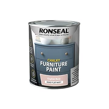 Ronseal RSLCFPER750 750 ml Chalky Furniture Paint - English Rose