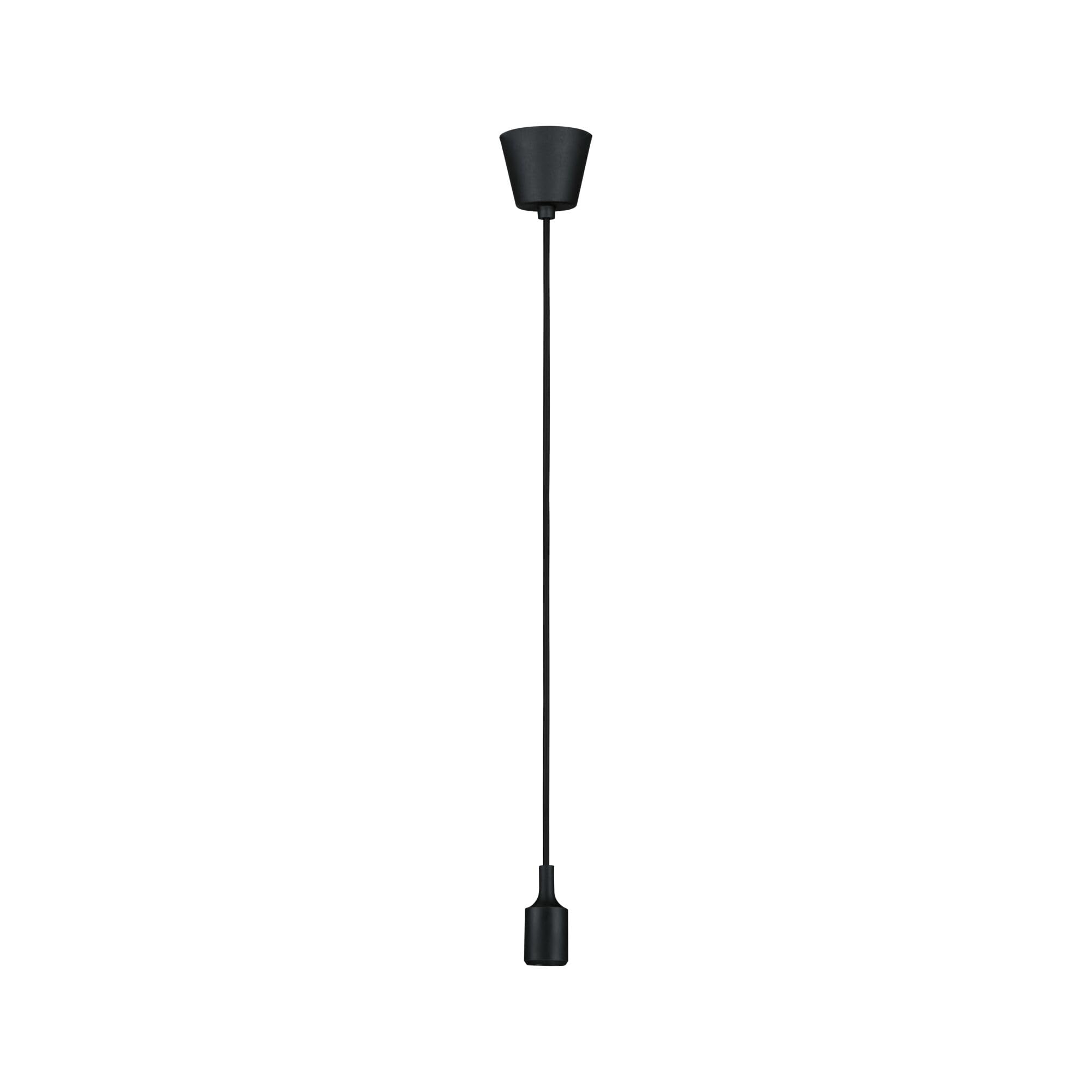 Paulmann 50346 Ketil Neordic Pendant luminaire 1-lamp IP44 Splash-Water Protected max. 20 watts Pendant lamp Black Ceiling lamp Silicone, Plastic Pendant luminaire E27