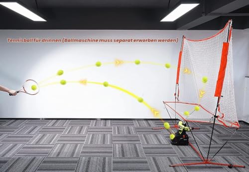 Netze für Tennisbälle Maschine (10 lb) Rückprallnetz für Tennisball&Pickleball Selbsttraining, tragbar und einfach zu demontieren,Geeignet für Wurftraining mit Ballmaschinen drinnen und draußen