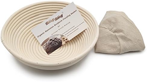 OBeauty 10 Inch Banneton Brotform Proofing Baskets for Sourdough Bread & Cloth Liner