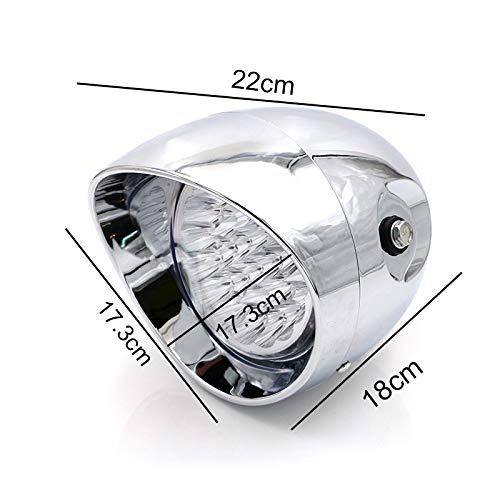 Farol Clássico Harley Bobber Scrambler Shadow Intruder Cafe - Escorrega o Preço