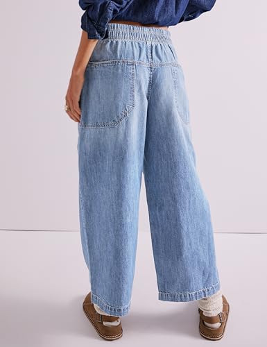 Wide Leg Jeans for Women Trendy Elastic High Waist Boyfriend Denim Pants Ankle Baggy Jeans with Pockets2