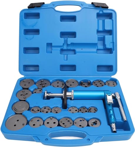 La mejor comparación de Mordazas neumáticas del mes. 39 Juego de herramientas de compresión de mordaza de freno neumático de 24 piezas, herramienta de rebobinado y expansión para reemplazo de pastillas de freno, juego de herramientas...