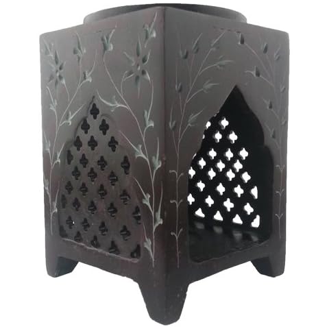 Large Plum Elven Soapstone Essential Oil Burner Cover
