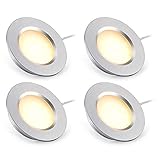 【Premium-Qualität und lange Lebensdauer】 4-Pack LED Deckeneinbauleuchten bestehen aus hochwertigem Aluminium, sind besonders schlank und leicht mit Wärmeableitung und Korrosionsschutz.Reduzieren Sie den 2,5-fachen Verbrauch als andere, die ihre Lebensdauer auf 50000 Stunden verlängern.