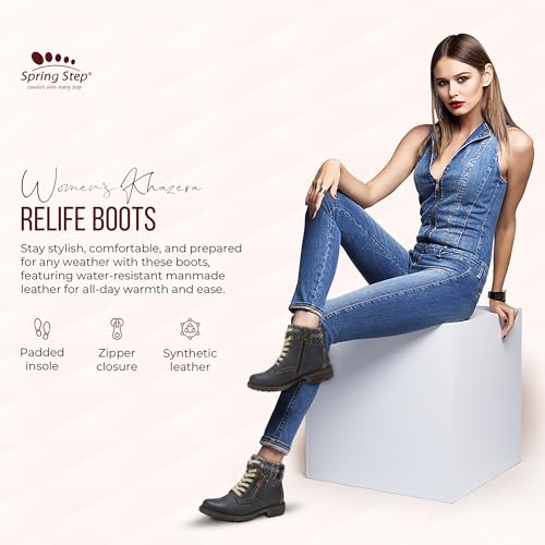 Spring Step Relife Khazera Women's Waterproof Ankle Boots with Full-Length Zipper – Western Outdoor Style4