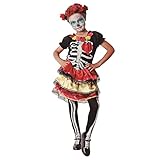 Contiene: vestido. Juguetutto - Disfraz Mejicana Dia de la Muertos para niña - Halloween (3-4 años)