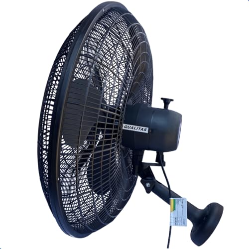 Ventilador de Parede 65cm Oscilante Preto Comercial Q600P NY Qualitas 110v 220v Bivolt