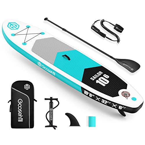 Goosehill Aufblasbares Stand Up Paddling Board, Premium SUP Board Set, Größe 10 'x 32" x 6", Muster Kann Benutzerdefiniert Werden