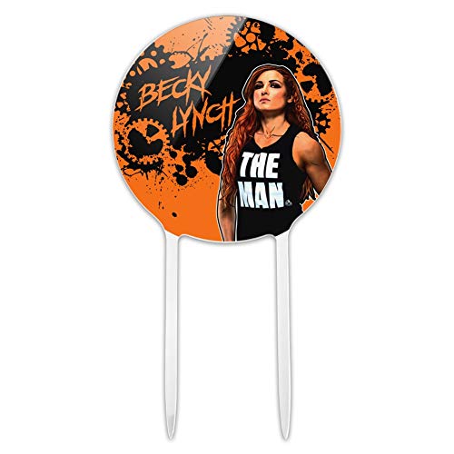 GRAPHICS & MORE Acrylic WWE Becky Lynch Splatter Background Cake Topper Party Decoration for Wedding Anniversary Birthday Graduation