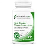 Integratore Capelli Rinforzante, Vitaminity Hair Booster Effluvium Recovery Complex Supporto a Ricrescita, Forza e Densità dei Capelli Fini e Fragili Con Aminoacidi Solforati e Biotina 120 Capsule