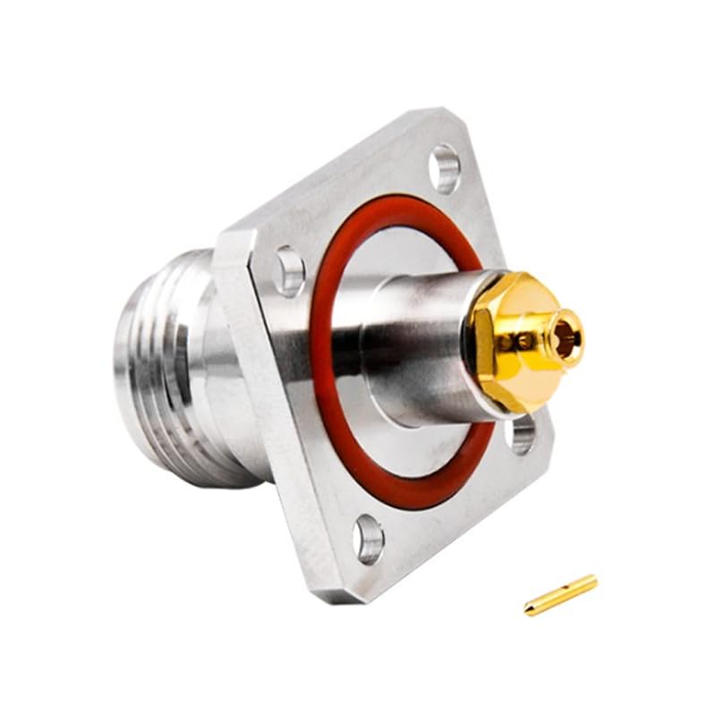 Conector N hembra N-KFB2-1 RF compatible con cable coaxial 141 y adaptador de chasis 086