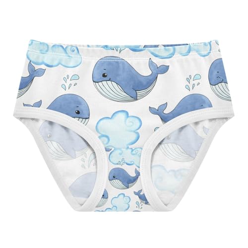Cute Blue Whales Toddler Girls's Underwear 2T 202c1274