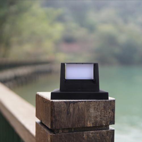 Luz solar de poste exterior STOBAZA de silicio para postes de madera de 5x5 cm en jardines y cercas 6