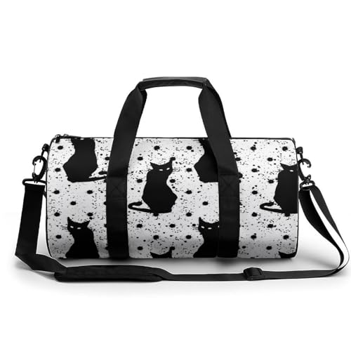 Sac de sport chat noir 45cm pour gym voyage et week-end