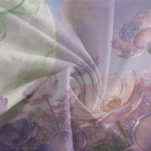 Housse de couette 3D pour lit simple anti-plis avec parure de lit fleurie en microfibre