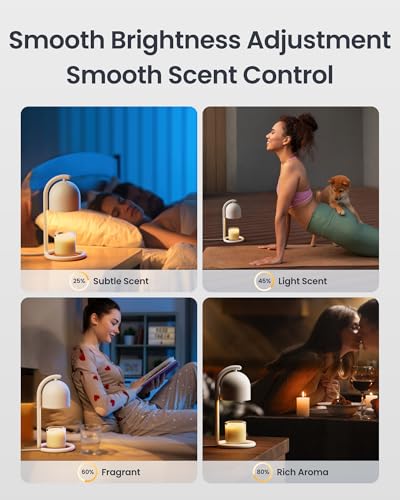 Image of SwitchBot Smart Candle Warmer Lamp with Timer & Voice Control - Dimmable Flameless Candle Wax Melter, Matter-Enabled for Apple Home & Alexa, Perfect Christmas & Birthday Gift for Women, Home Decor