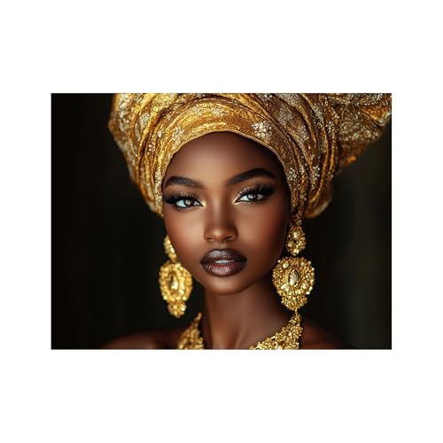 Tableau femme africaine noire pour salle de bain et chambre coucher