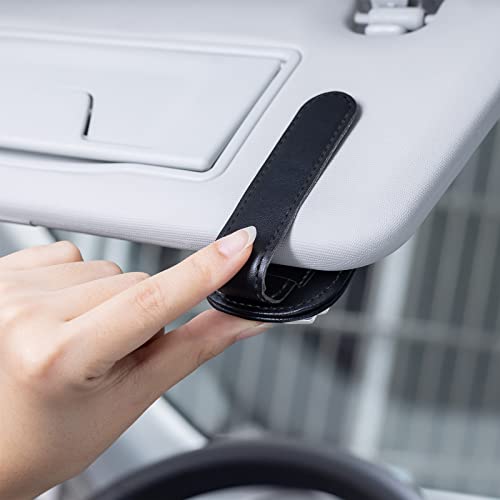 Phimiita Car Sunglass Holder, Eyeglass Holder For Tesla Model 3, Model Y, Model X, Model S, Sunglass Hanger Mount For Car Sun Visor, Interior Accessories, Silver #TOP1
