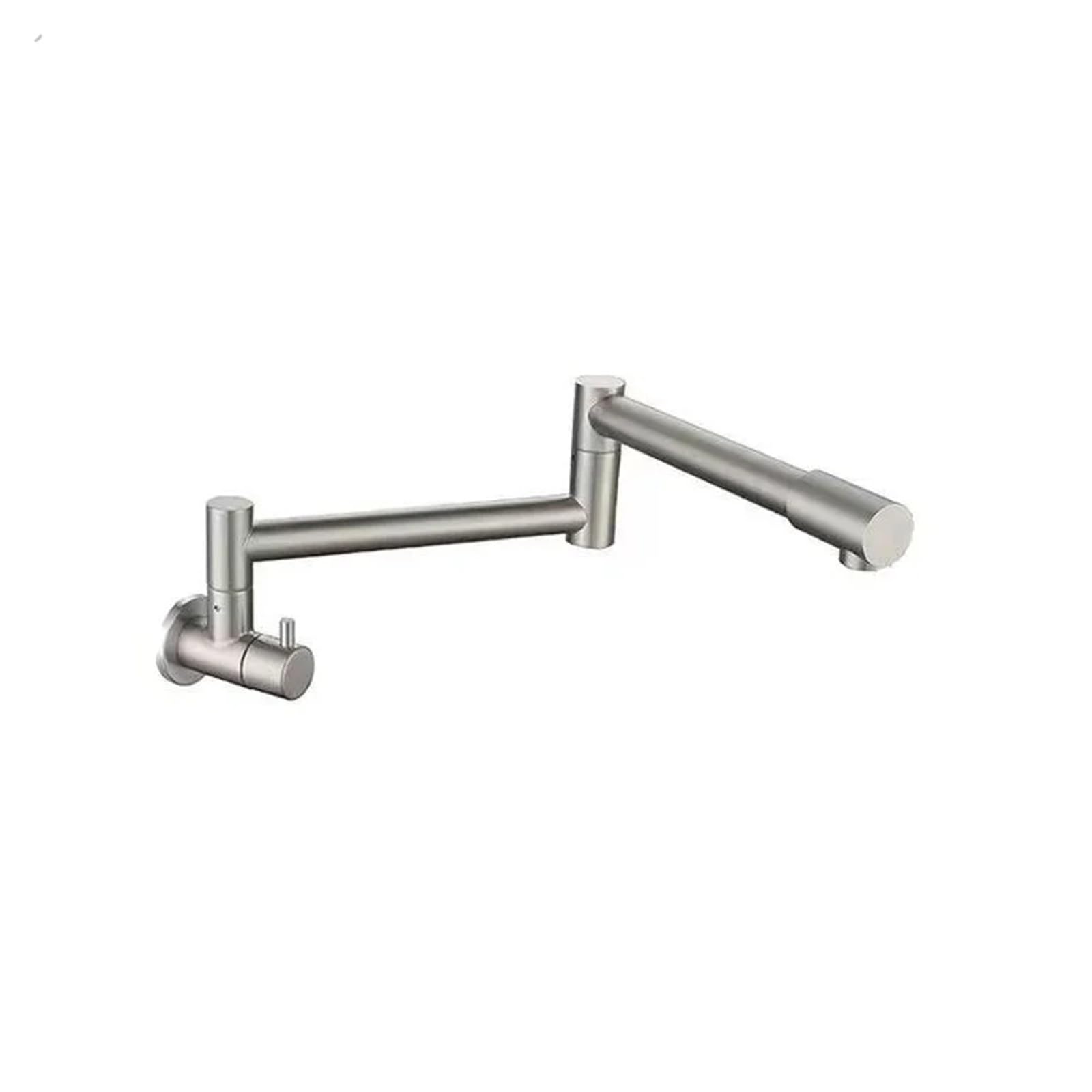 ZQFHSX Wall Mounted Foldable Kitchen Faucet Single Cold Sink Tap 360 Rotation Filler with Flexible Spout for Most Scenarios(Silvery A)