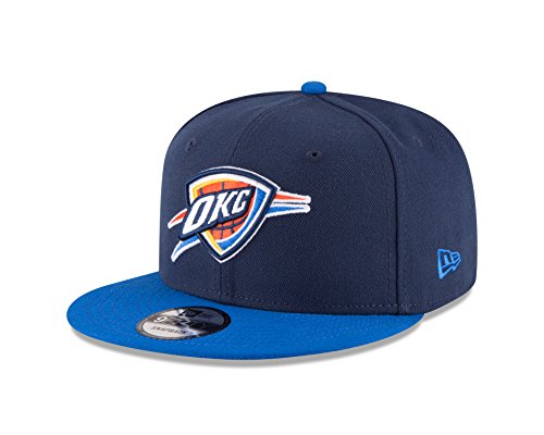 New Era NBA Oklahoma City Thunder Adult Men NBA 9Fifty 2Tone Snapback Cap,OSFA,Navy