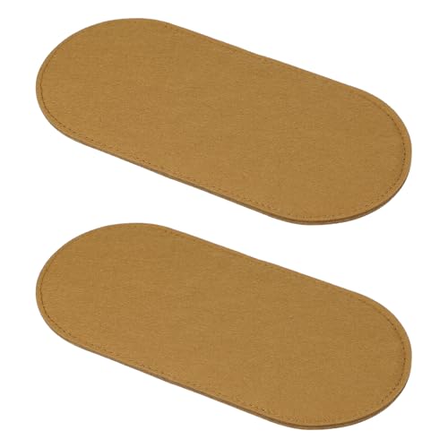 PATIKIL Felt Base Shaper 10x5 Inch, 2 Pcs Bag Bottom Shaper Pad Purse Liner Board Insert Oval for Handbags Tote Crossbody Bag Backpack, Brown