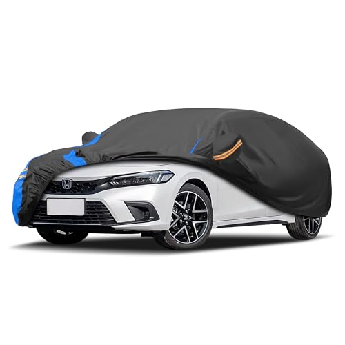 Funda impermeable para coche, cubierta para coche, funda para coche invierno y verano para garaje, protección contra el polvo, la lluvia, el sol y el polvo con bolsa de almacenamiento (Para berlina de