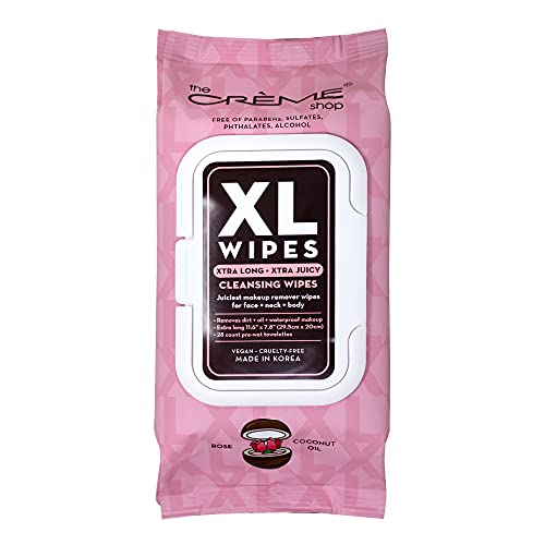 The Crème Shop - Xl Makeup Removing Cleansing Wipes - Rose & Coconut (28 Count) #TOP17