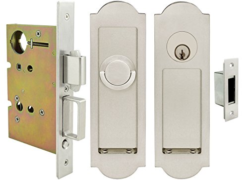 Inox Fh31Pd8450-234-Tt09-32 Mortise Pocket Door Lock Entry Function With 2-3/4-Inch Backset, Tt08 Thumb Turn And Cylinder, Polished Stainless Steel #TOP14