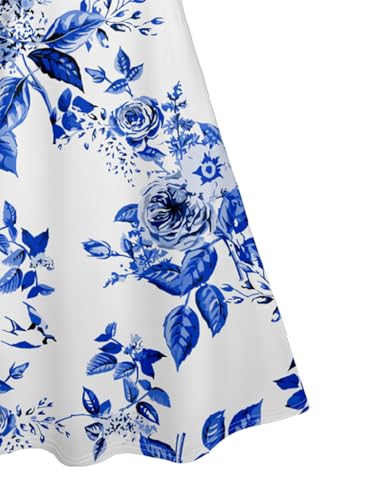 Image of DRESSFO Matchable Couples' Outfit Tropical Flower Leaf Print Button-up Shirt Or Strappy Dress