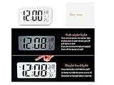 DTL Digital Alarm Clock LED Display with Temperature Big LCD Digit Display Larger LCD Backlit Display Snooze Smart Brightness Sensor for Bedroom Home Office and Travel - Image 6