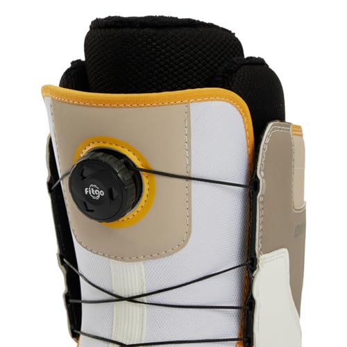 XCMAN Complete Men's Snowboard Package Chthonic Mirage Premium Snowboard + 360 bindings + Boots All Terrain for Beginers-148 White 360 White Boot 9.5
