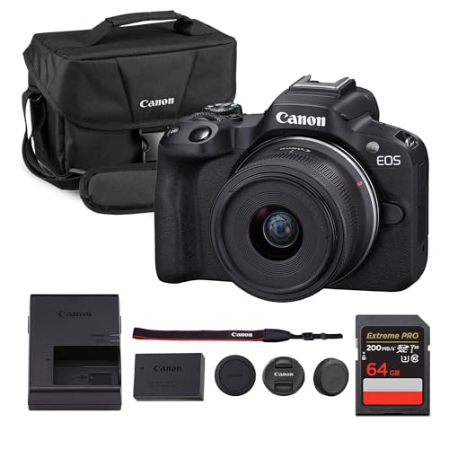 Canon EOS R50 Mirrorless Camera Kit – APS-C RF...
